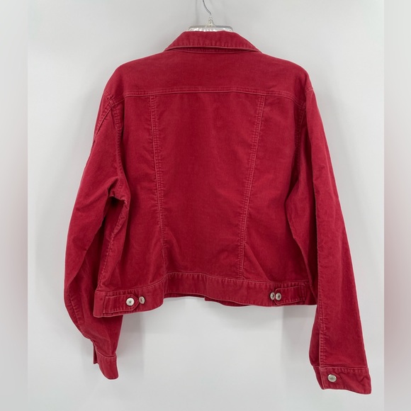 Lands’ End Red Corduroy Jacket Size 18-20 - Picture 3 of 8